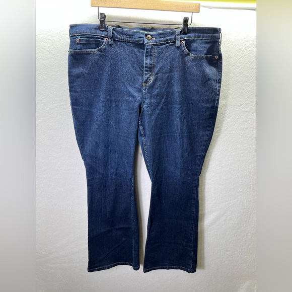 Duluth Trading Co. Bootcut Jeans Womens 20W Plus size Blue Denim Stretch 2376 - Picture 1 of 9
